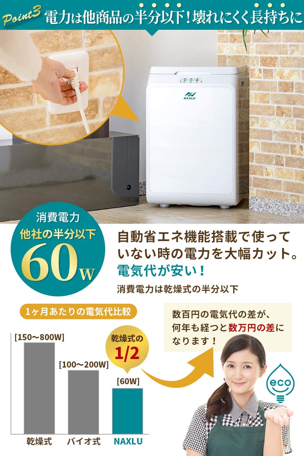家庭用生ごみ処理機 OneNya NAXLU（ワンニャクスル）